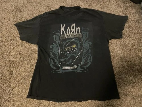 Vintage Thrashed 2005 Korn Shirt. Size Large. Nu Metal. Read 2000s vintage concert t-shirt, vintage, size L, single stitch, B+ condition