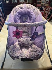 Cosco Baby Bouncer Purple Multicolor Floral Pattern with Toy Bar for Infant