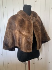 Vintage Musquash fur cape/brown Size 12-14