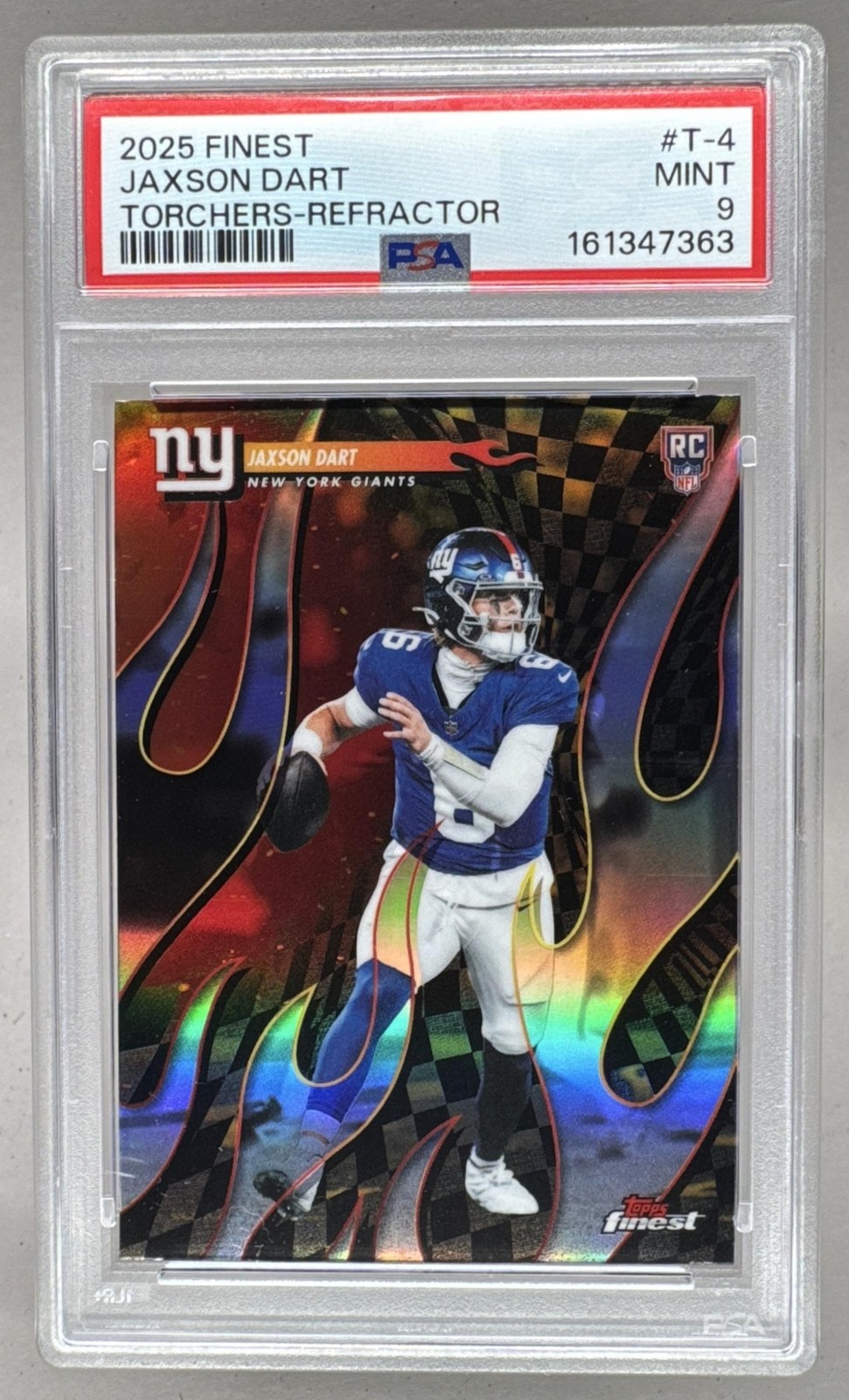 Jaxson Dart Topps Finest Torchers #T4 Refractor