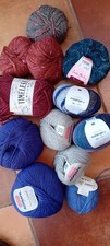 Wool Mixture x 12 Balls 100% Wool Knitting Crochet Colours Job Lot