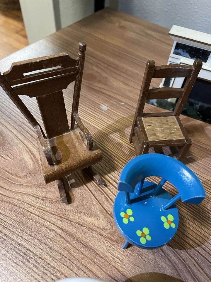 老式17 Peice批量娃娃屋家具日本制造理想 — 第 4/4 张图片