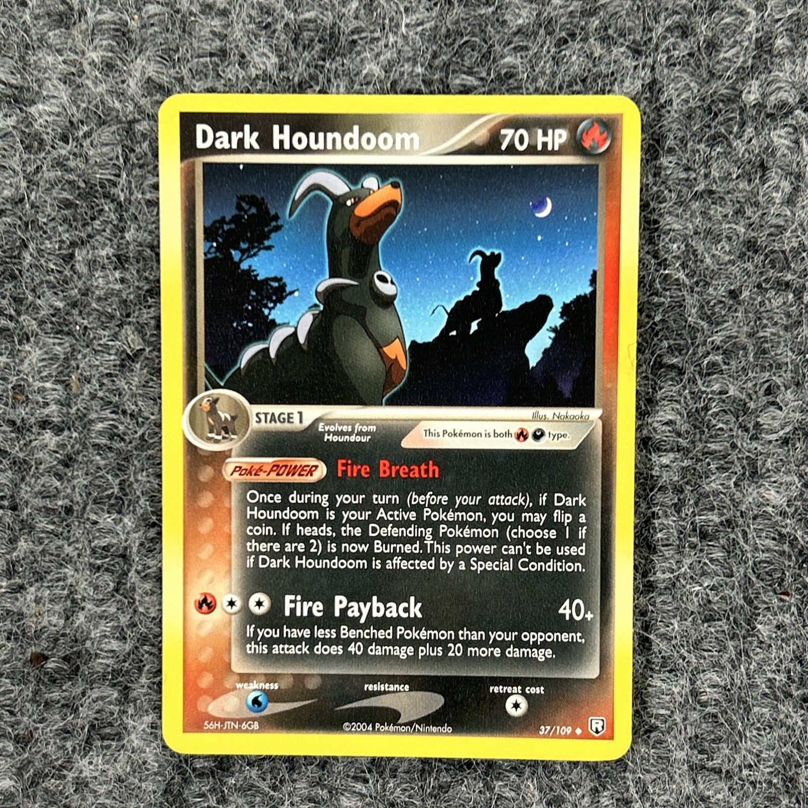 Pokemon EX Team Rocket Returns Dark Houndoom 37/109 Regular  Uncommon  NM