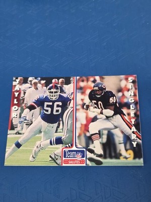 1993 Heads & Tails SB XXVII #SB2 Lawrence Taylor / Singletary FOOTBALL Card 8E