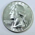 1959 P Washington Quarter 90% Silver UNCIRCULATED COIN FROM SET  FREE SHIP #7533