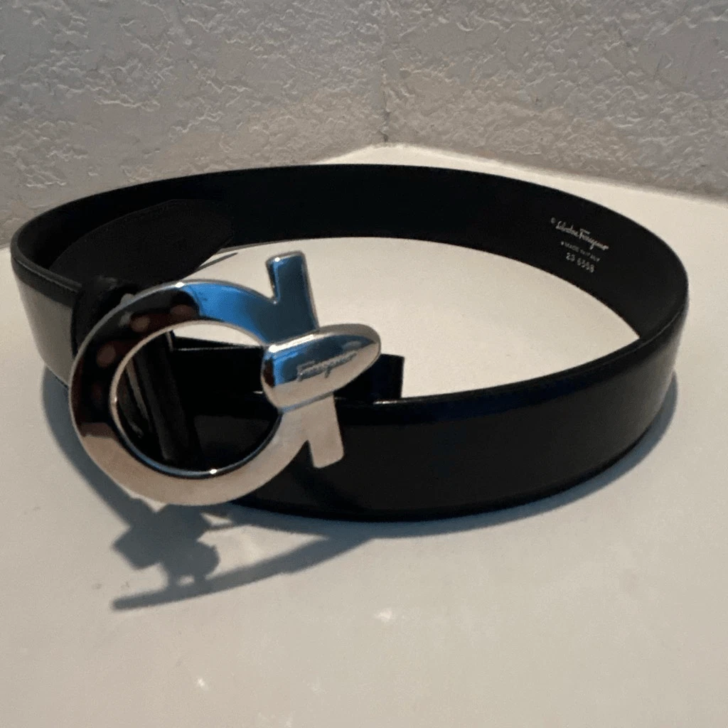 Salvatore Ferragamo Silver Belts for Women for sale | eBay display picture 3