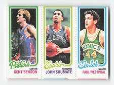 1980-81 Topps #84 Kent Benson / John Shumate / Paul Westphal Excellent
