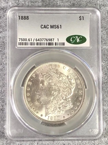 1888 MORGAN "CAC MS61" - STUNNING COLOR/DETAILS/MIRROS CHECK/HIGH QUALITY/CAC💥✅