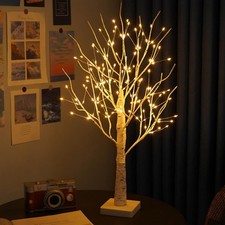 60CM LED Zweig Birke Tischbaum Licht auf Zweig Lichter Abendessen Lampe Warm