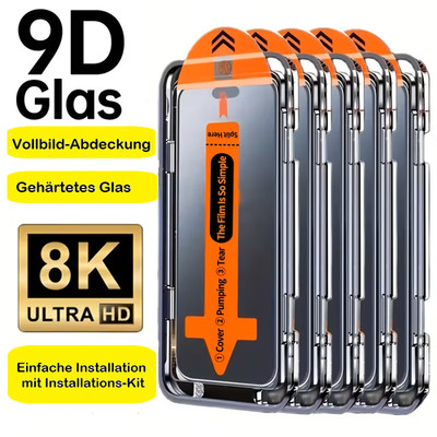 NEU für iPhone 17 + 17Pro + 16Pro, Easy Installation, Display Panzerfolie + Kit