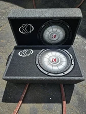 2) LOT Kicker TCVT122 800w Sealed Slim Truck Enclosure 10 Inch CompVT subwoofers