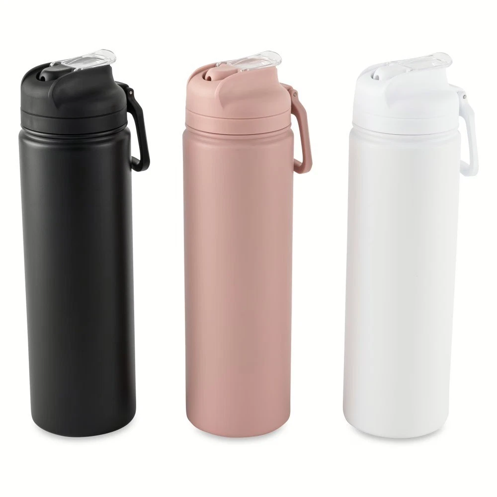 24 oz Stainless Steel Sip Water Bottle, White - thumbnail 3