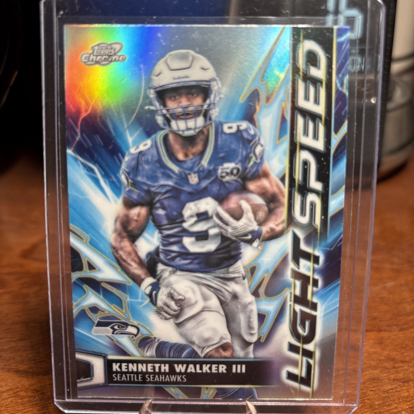 Topps 2025 Topps Chrome Light Speed Insert LS-21 Kenneth Walker III Seahawks