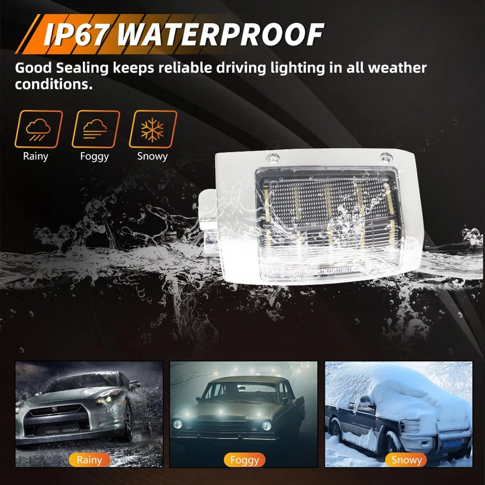 2X Luces de señalización laterales LED blancas transparentes para camioneta Nissan D21 90-97 Foto 4 de 4