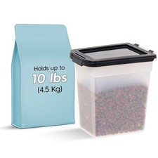 Airtight Pet Food Storage Container 10 Lbs for Dog Cat Food and Treats Bin Box