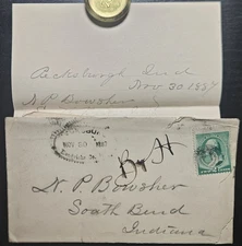Pecksburgh IN Fancy Sawtooth Hendricks County Oval 1887 DPO 1863-1913 R-3