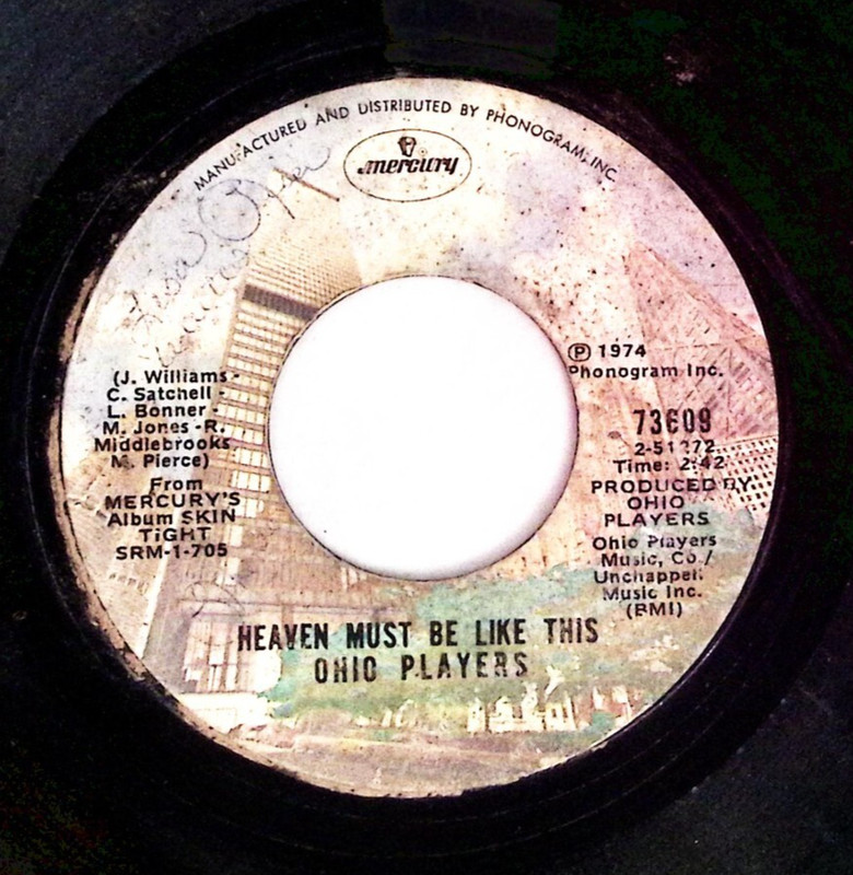 OHIO PLAYERS – SKIN TIGHT / HEAVEN MUST BE LIKE THIS MERCURY REC VINYL 45 80-37