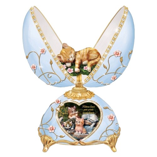 Bradford Heavenly Messenger Egg Music Box Handcrafted of Heirloom