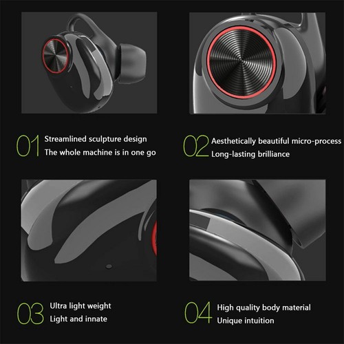 Zestaw słuchawkowy Bluetooth 5.0 Stereo Słuchawki bezprzewodowe Redukcja szumów dla iOS Android - Zdjęcie 6 z 11
