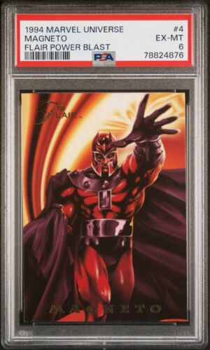1994 Marvel Universe Magneto Flair POWER BLAST #4 PSA 6 - LOW POP - Picture 1 of 1