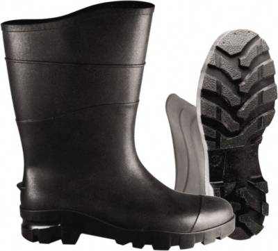 PRO-SAFE Unisex Size 8 Medium Width Steel Work Boot Black, PVC Upper, 13'' Hig...