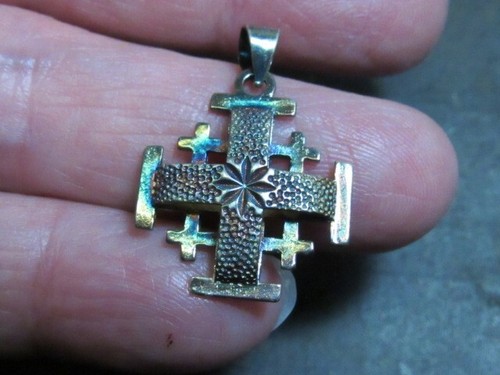 sterling silver cross Jerusalem cross