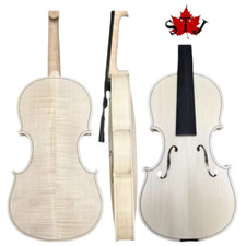 4/4 Flame maple Violin Full size Unfinished Violin Spruce wood Hand Made