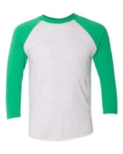 Next Level UNISEX 3/4 Sleeve Raglan Tri-Blend Baseball T-Shirt Tee XS-3XL 6051