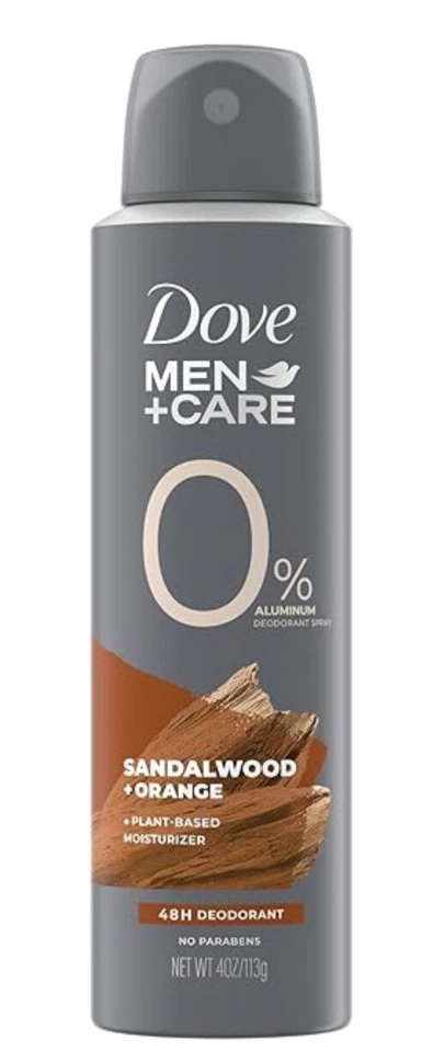 2 Pack Dove Men+Care Aluminum free Sandalwood + Orange Deodorant Spray - Image 2 of 2