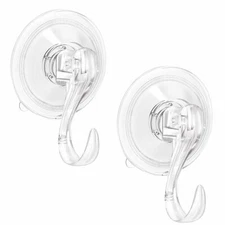 Heavy Duty Wreath Hanger Suction Cup Hook Wall Door Window Hanger with Key Lock