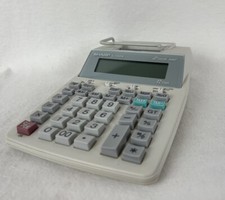 SHARP EL-1750P III Electronic 2 Color 12 Digit Print Calculator Needs Ink Roller