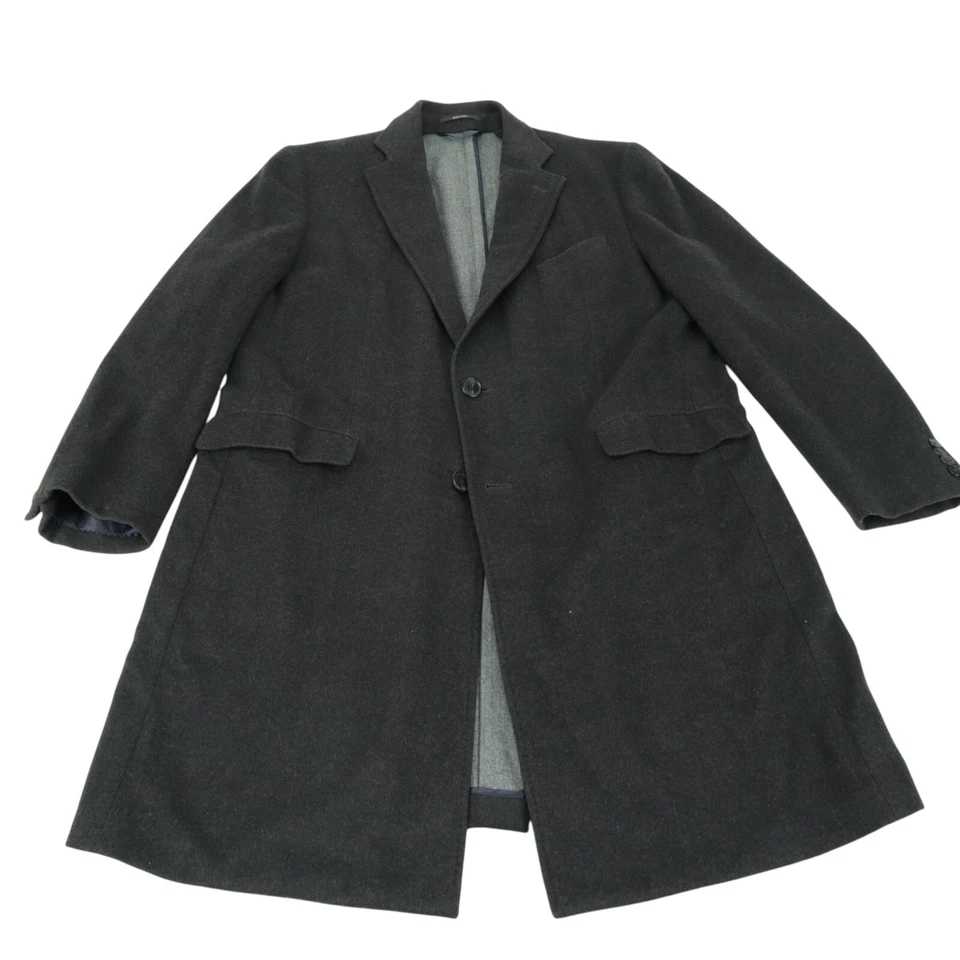 Ermenegildo Zegna MILA Fit Wool Cashmere Dark Gray Charcoal Overcoat 46R - Image 4 of 4