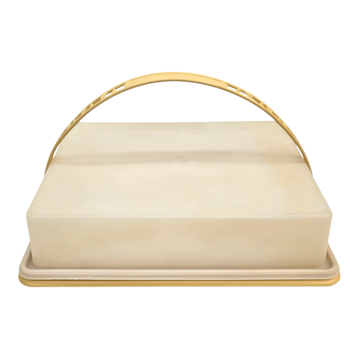 Grand Plat à Cake Tupperware Vintage - Beige, Forme Rectangulaire, Occasion