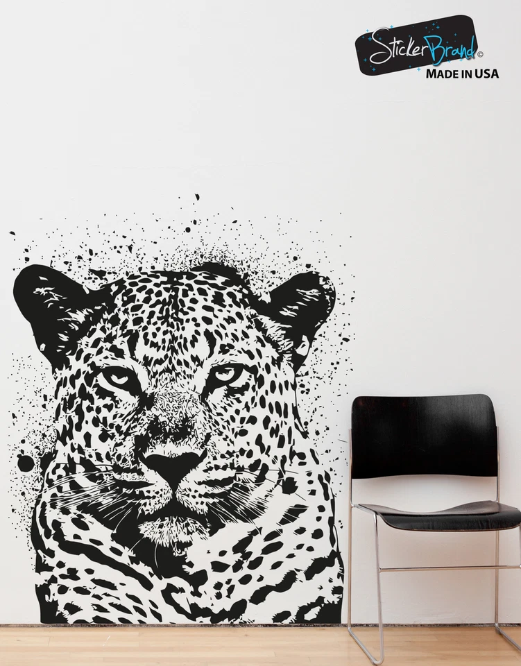 Adesivo de parede vinil Stickerbrand tinta spray leopardo #OS_AA652 - Imagem 2 de 4