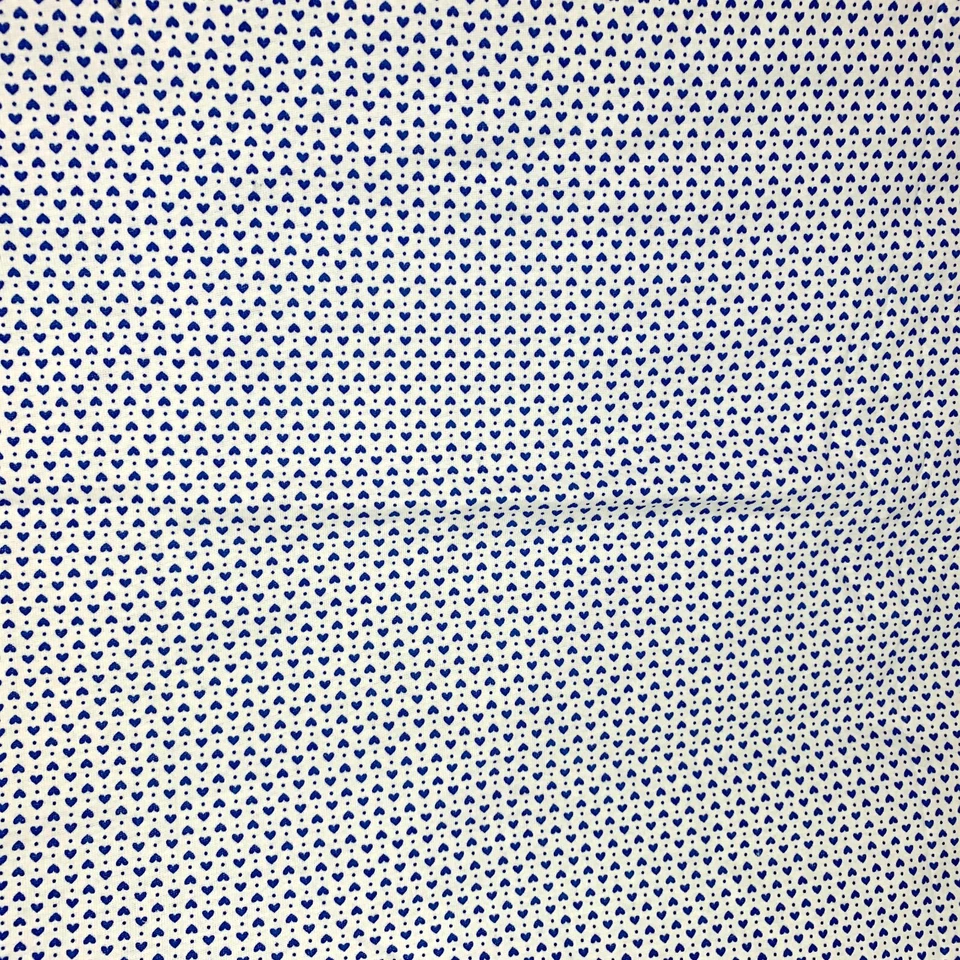 New Fisher Gentile 1/2 yd Fabric Little Blue Hearts on White Knit Doll or Baby - Image 2 of 4