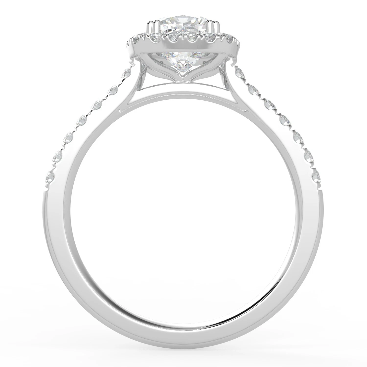 IGI Certified 3.0 Carat F/VS 14k Gold Cushion Cut Lab Grown Diamond Ring image-3