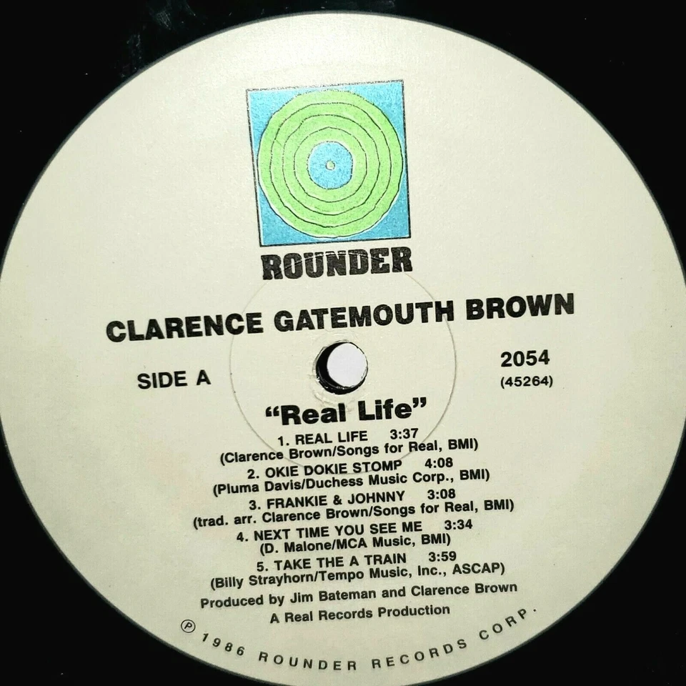 CLARENCE GATEMOUTH BROWN Real Life LP VG+ Vinyl Plays Well 1987 Rounder Foto 3 de 3