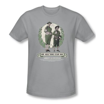 Abbott & Costello Be All You Can Be Adult Slim Fit SS T-Shirt Sizes- S-2X New