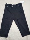 Ally B Girls Ponte Pants Full Length Front Button All Black Large — photo 7