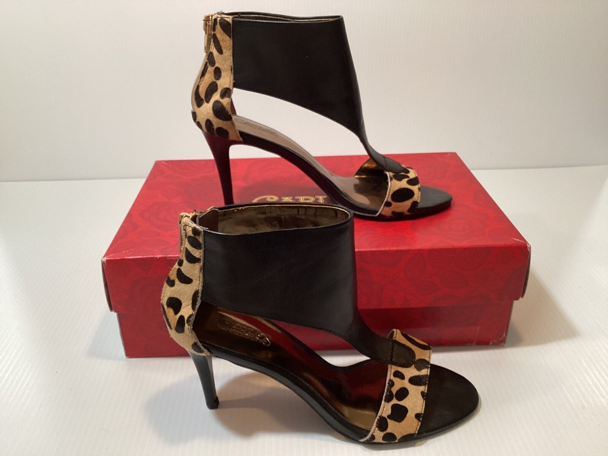 strapless open back dress FI-7532 Black Red Leopard Print Pony Hair Slip On Loafer Fiesso by Aurelio Garcia 11