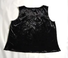 CITRON Santa Monica Womens Tank Top Black Velvet Rayon Silk Size 1