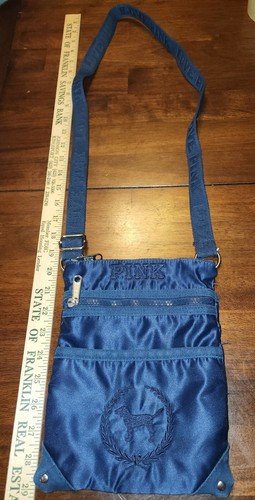 Bolso bandolera Victoria's Secret ROSA Azul Marino Satén | eBay
