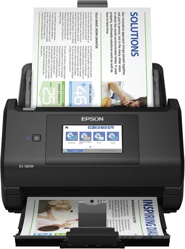 Epson Workforce ES-580W Wireless Color Duplex Desktop Document Scanner for PC an