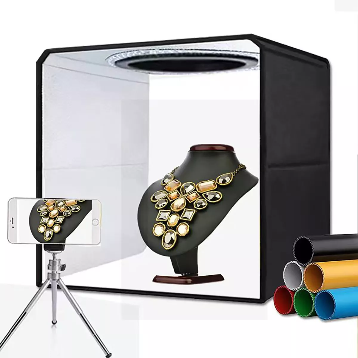 Foldable Mini Photography Light Box Photo Background Lightbox 6 Colors | eBay