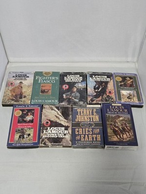 Lot of 9 Louis L Amour Audio Books Western Cassette Tape Collection Vintage#O32o