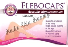 2 Pack FLEBOCAPS Horse Chestnut 250mg–Vein Support, Circulation, Varicose Veins