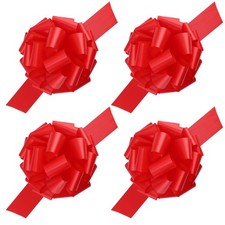 4 Pcs Giant Bows 12 Inches Big Gift Bow Appliances Bikes Table Decorations Red