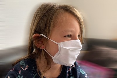 Axis Line Kinder Mund- und Nasenmaske Gesichtsmaske 1 lagig 100 % Baumwolle