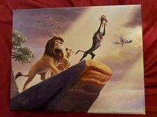 Thomas Kinkade Disney Lion King Canvas Art Print
