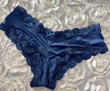 VTG Victoria s Secret Cheeky Culotte Coquine Blue Panties Size S